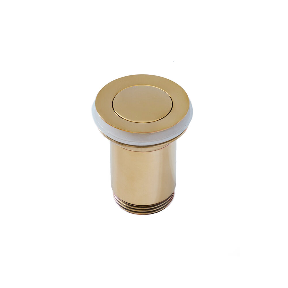Theo Unslotted Waste Polished Brass London Basin Company