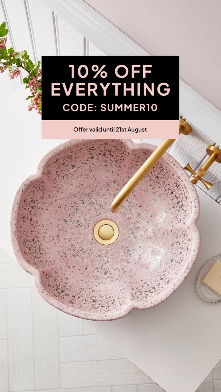 The Summer Sale is here ☀️ Enjoy 10% OFF our entire range of stylish basins, vanity units, taps &...