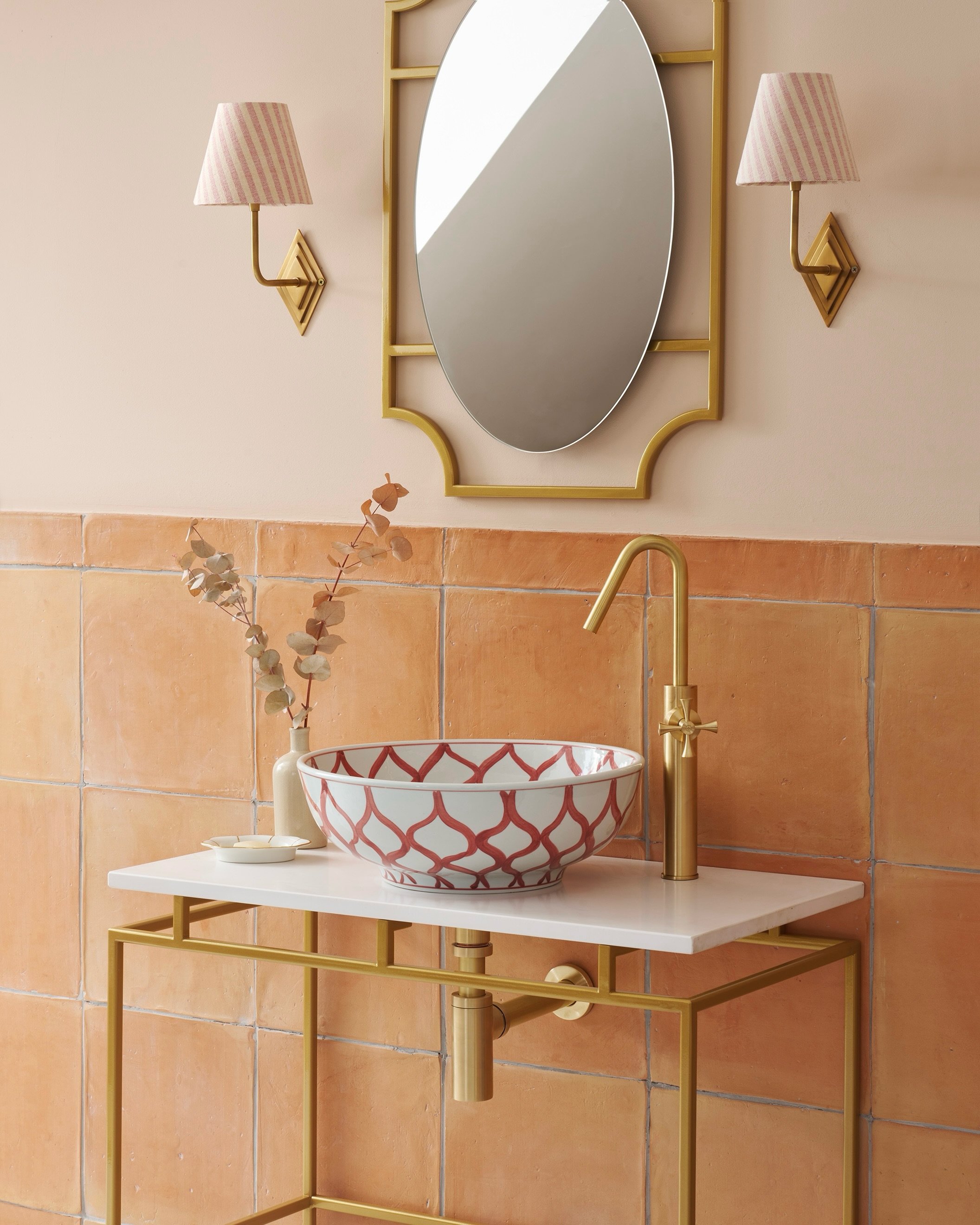 Warm terracotta tones, brushed brass and handcrafted details come together beautifully in this...