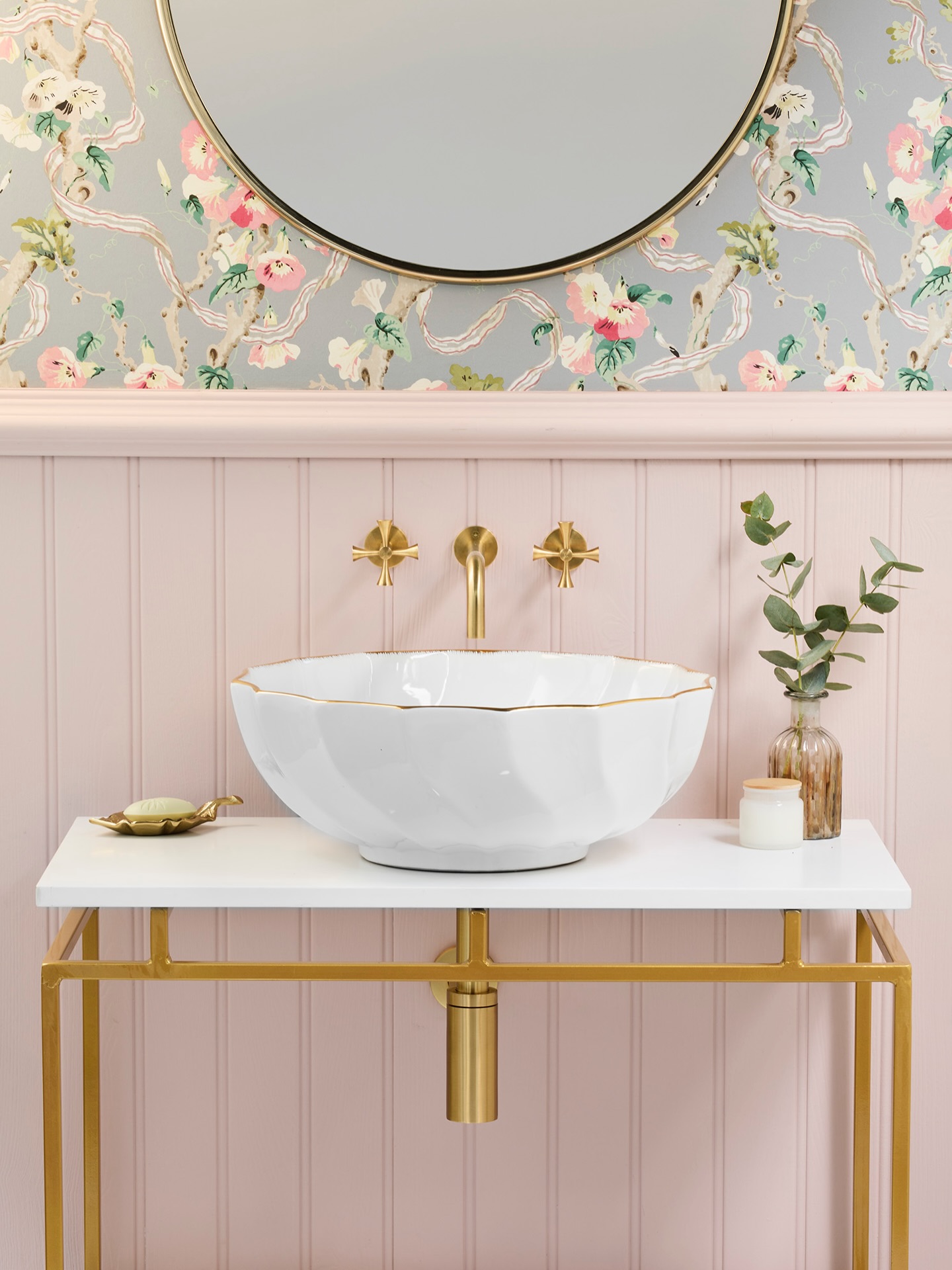 Angelica basin for a soft spring refresh 🌸 Featuring the Angelica basin, Theo taps and Felix vanity...