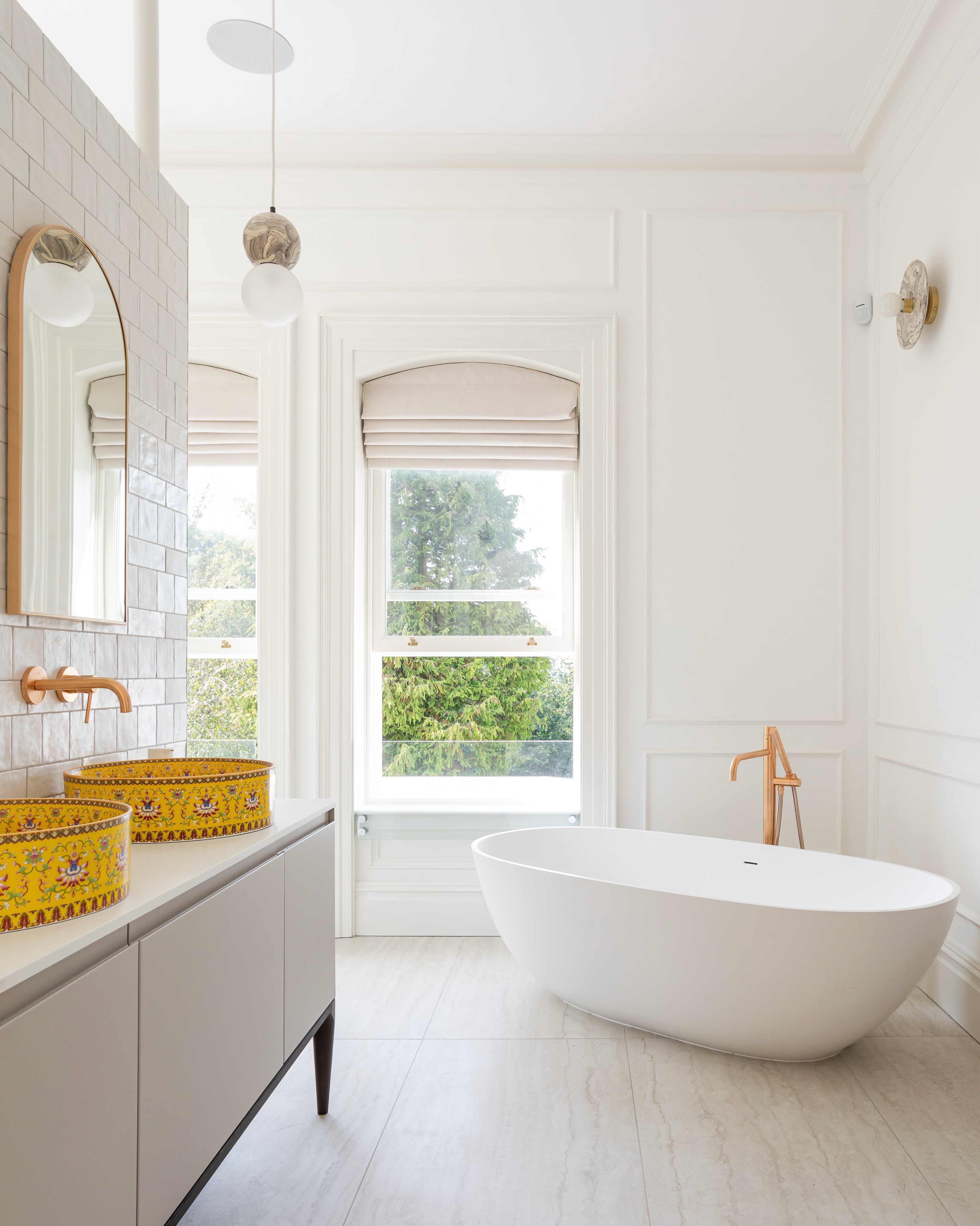 A joyful en-suite with a Parisian twist 💛 Designed by @dot_projects, this striking en-suite is...